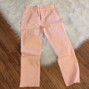 NWT Madewell millennial pink straight leg jean